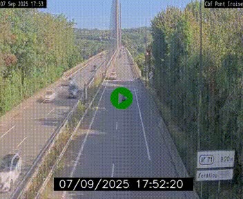 <h2>Webcam sur la N165 après le Pont de l'Iroise, à l'entrée de Brest</h2>