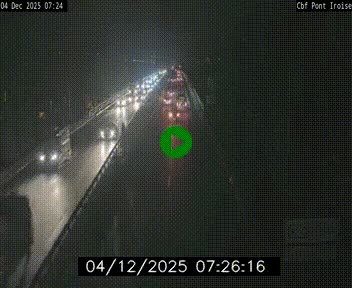 <h2>Webcam sur la N165 après le Pont de l'Iroise, à l'entrée de Brest</h2>