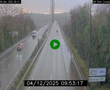 <h2>Webcam sur la N165 après le Pont de l'Iroise, à l'entrée de Brest</h2>