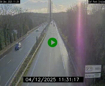 <h2>Webcam sur la N165 après le Pont de l'Iroise, à l'entrée de Brest</h2>