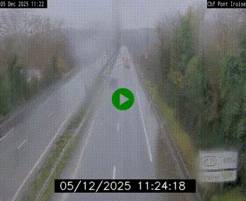 <h2>Webcam sur la N165 après le Pont de l'Iroise, à l'entrée de Brest</h2>