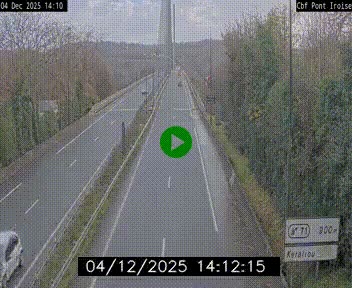 <h2>Webcam sur la N165 après le Pont de l'Iroise, à l'entrée de Brest</h2>