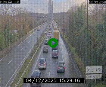 <h2>Webcam sur la N165 après le Pont de l'Iroise, à l'entrée de Brest</h2>