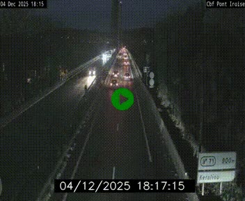 <h2>Webcam sur la N165 après le Pont de l'Iroise, à l'entrée de Brest</h2>