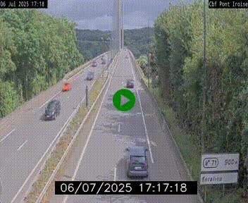 <h2>Webcam sur la N165 après le Pont de l'Iroise, à l'entrée de Brest</h2>