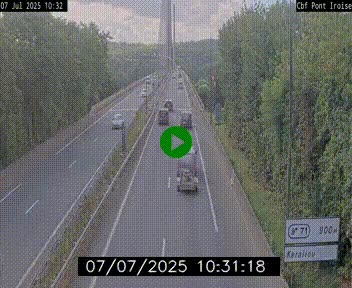 <h2>Webcam sur la N165 après le Pont de l'Iroise, à l'entrée de Brest</h2>