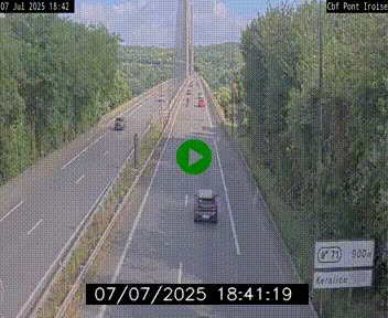 <h2>Webcam sur la N165 après le Pont de l'Iroise, à l'entrée de Brest</h2>