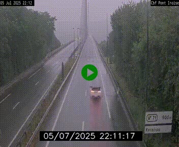 <h2>Webcam sur la N165 après le Pont de l'Iroise, à l'entrée de Brest</h2>