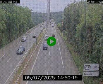 <h2>Webcam sur la N165 après le Pont de l'Iroise, à l'entrée de Brest</h2>