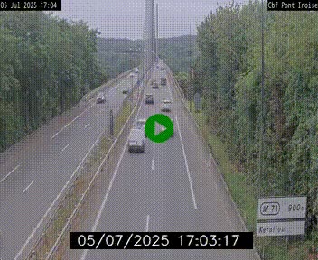 <h2>Webcam sur la N165 après le Pont de l'Iroise, à l'entrée de Brest</h2>
