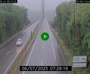 <h2>Webcam sur la N165 après le Pont de l'Iroise, à l'entrée de Brest</h2>