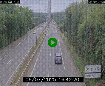 <h2>Webcam sur la N165 après le Pont de l'Iroise, à l'entrée de Brest</h2>