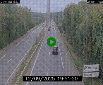 <h2>Webcam sur la N165 après le Pont de l'Iroise, à l'entrée de Brest</h2>