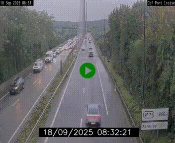 <h2>Webcam sur la N165 après le Pont de l'Iroise, à l'entrée de Brest</h2>