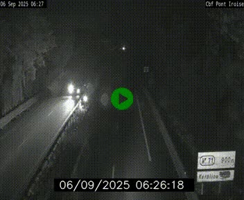 <h2>Webcam sur la N165 après le Pont de l'Iroise, à l'entrée de Brest</h2>