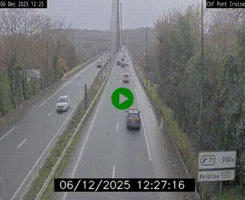 <h2>Webcam sur la N165 après le Pont de l'Iroise, à l'entrée de Brest</h2>