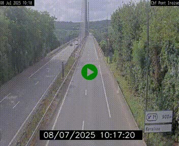 <h2>Webcam sur la N165 après le Pont de l'Iroise, à l'entrée de Brest</h2>
