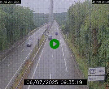 <h2>Webcam sur la N165 après le Pont de l'Iroise, à l'entrée de Brest</h2>
