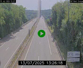<h2>Webcam sur la N165 après le Pont de l'Iroise, à l'entrée de Brest</h2>