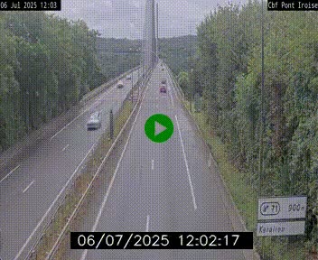 <h2>Webcam sur la N165 après le Pont de l'Iroise, à l'entrée de Brest</h2>