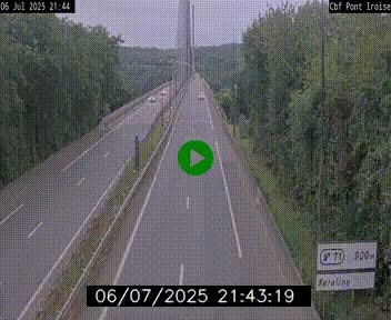 <h2>Webcam sur la N165 après le Pont de l'Iroise, à l'entrée de Brest</h2>