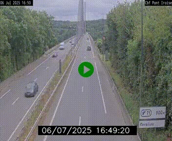 <h2>Webcam sur la N165 après le Pont de l'Iroise, à l'entrée de Brest</h2>