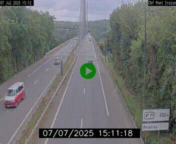 <h2>Webcam sur la N165 après le Pont de l'Iroise, à l'entrée de Brest</h2>