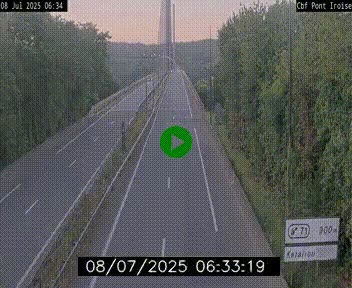 <h2>Webcam sur la N165 après le Pont de l'Iroise, à l'entrée de Brest</h2>