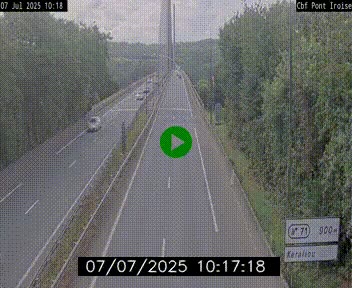 <h2>Webcam sur la N165 après le Pont de l'Iroise, à l'entrée de Brest</h2>