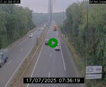 <h2>Webcam sur la N165 après le Pont de l'Iroise, à l'entrée de Brest</h2>
