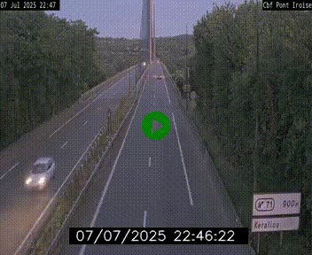 <h2>Webcam sur la N165 après le Pont de l'Iroise, à l'entrée de Brest</h2>