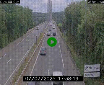 <h2>Webcam sur la N165 après le Pont de l'Iroise, à l'entrée de Brest</h2>