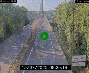 <h2>Webcam sur la N165 après le Pont de l'Iroise, à l'entrée de Brest</h2>