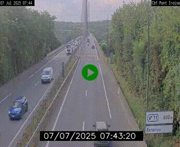 <h2>Webcam sur la N165 après le Pont de l'Iroise, à l'entrée de Brest</h2>