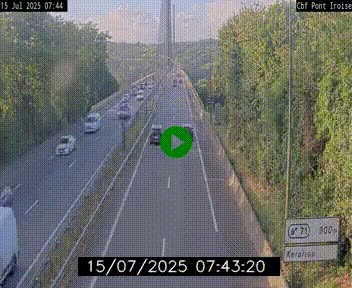 <h2>Webcam sur la N165 après le Pont de l'Iroise, à l'entrée de Brest</h2>
