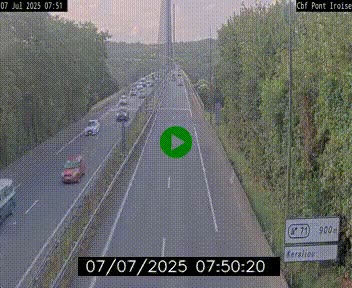 <h2>Webcam sur la N165 après le Pont de l'Iroise, à l'entrée de Brest</h2>