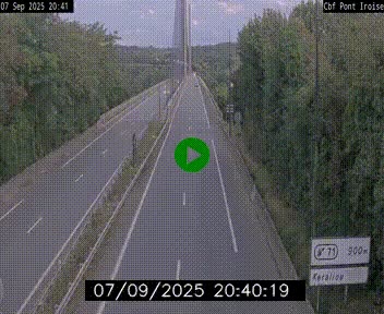 <h2>Webcam sur la N165 après le Pont de l'Iroise, à l'entrée de Brest</h2>