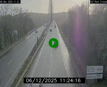 <h2>Webcam sur la N165 après le Pont de l'Iroise, à l'entrée de Brest</h2>
