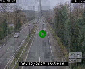 <h2>Webcam sur la N165 après le Pont de l'Iroise, à l'entrée de Brest</h2>