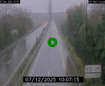 <h2>Webcam sur la N165 après le Pont de l'Iroise, à l'entrée de Brest</h2>