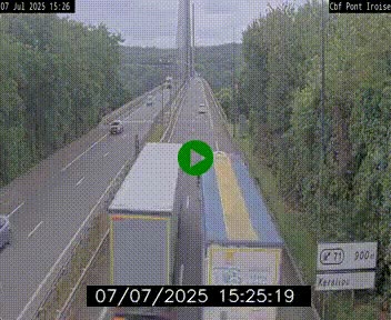 <h2>Webcam sur la N165 après le Pont de l'Iroise, à l'entrée de Brest</h2>