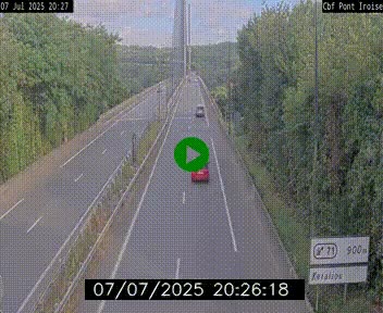 <h2>Webcam sur la N165 après le Pont de l'Iroise, à l'entrée de Brest</h2>