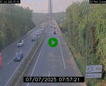 <h2>Webcam sur la N165 après le Pont de l'Iroise, à l'entrée de Brest</h2>