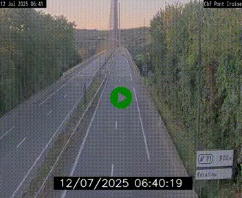 <h2>Webcam sur la N165 après le Pont de l'Iroise, à l'entrée de Brest</h2>