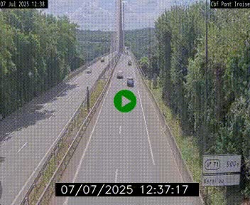 <h2>Webcam sur la N165 après le Pont de l'Iroise, à l'entrée de Brest</h2>