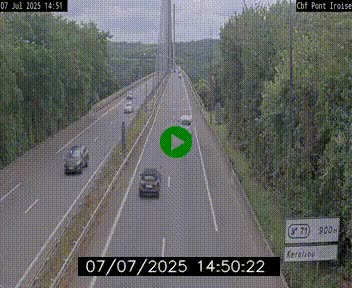 <h2>Webcam sur la N165 après le Pont de l'Iroise, à l'entrée de Brest</h2>