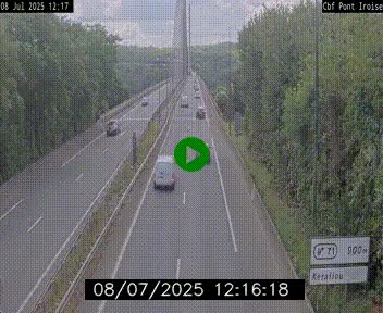 <h2>Webcam sur la N165 après le Pont de l'Iroise, à l'entrée de Brest</h2>