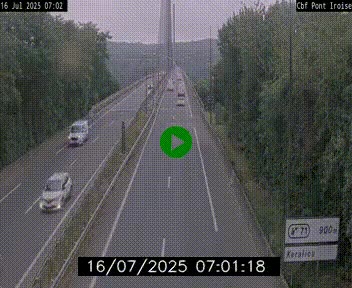 <h2>Webcam sur la N165 après le Pont de l'Iroise, à l'entrée de Brest</h2>