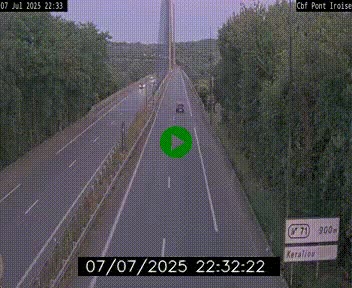 <h2>Webcam sur la N165 après le Pont de l'Iroise, à l'entrée de Brest</h2>