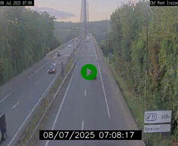 <h2>Webcam sur la N165 après le Pont de l'Iroise, à l'entrée de Brest</h2>